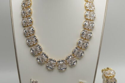 Luxury Zirconia Floral Crystal Jewelry Set