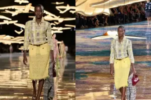 A Lagos girl finally walks the actual Chanel runway after replicating Chanel styles with secondhand clothing.