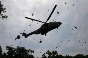 A helicopter crashes in Ondo, killing several people.